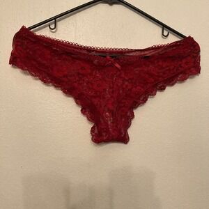 Unbranded Lace Panties Womens XL-2XL Red New Floral  Lingerie